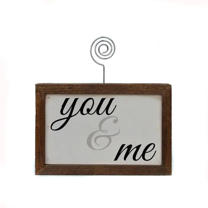 Tabletop Picture Frame Block - You & Me