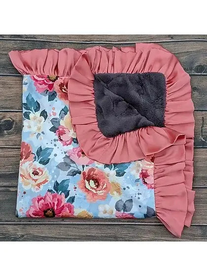 Floral Minky Blanket