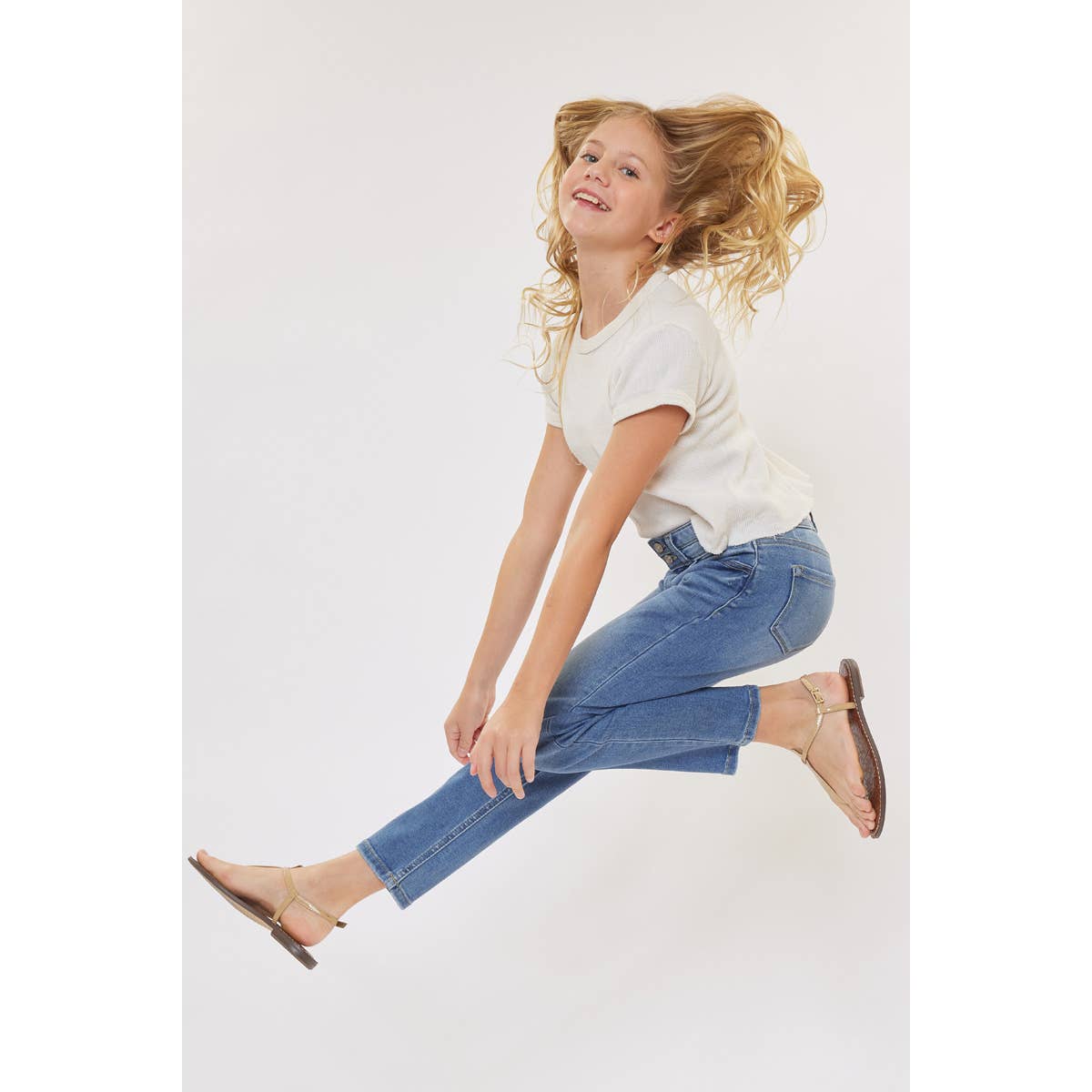 Kan Can Youth High Rise Mini Straight Jeans