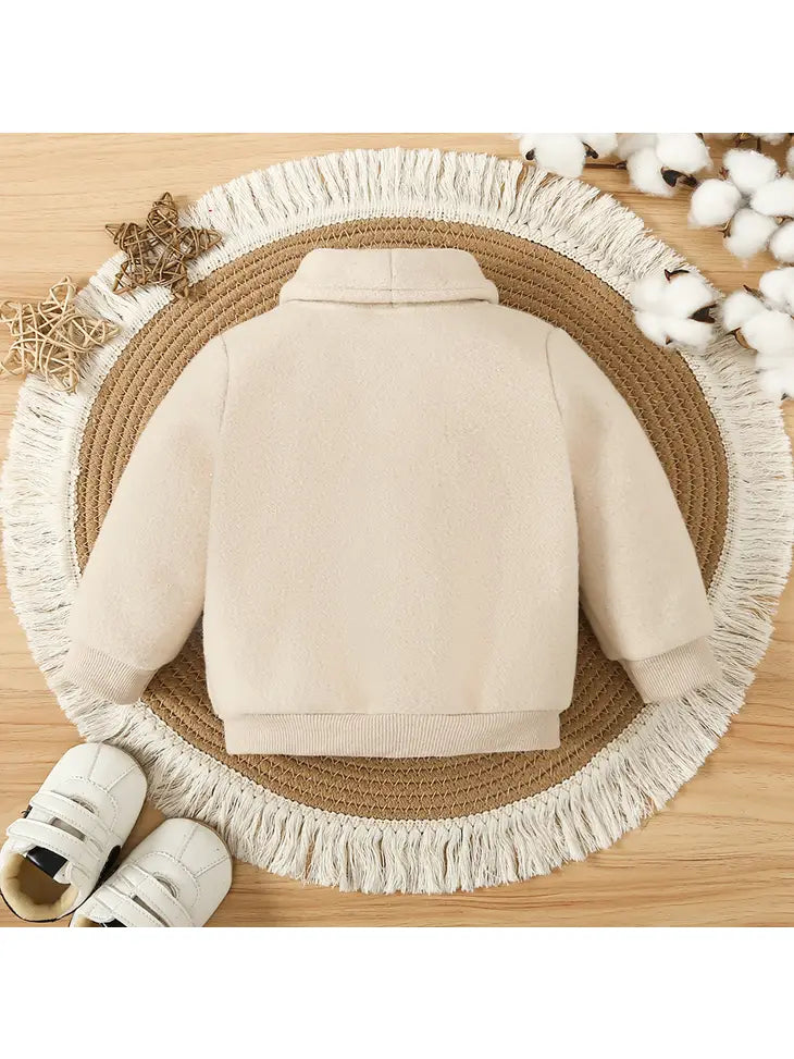 Baby Boy Casual Secret Button Long Sleeve Jacket