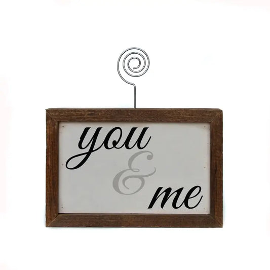 Tabletop Picture Frame Block - You & Me