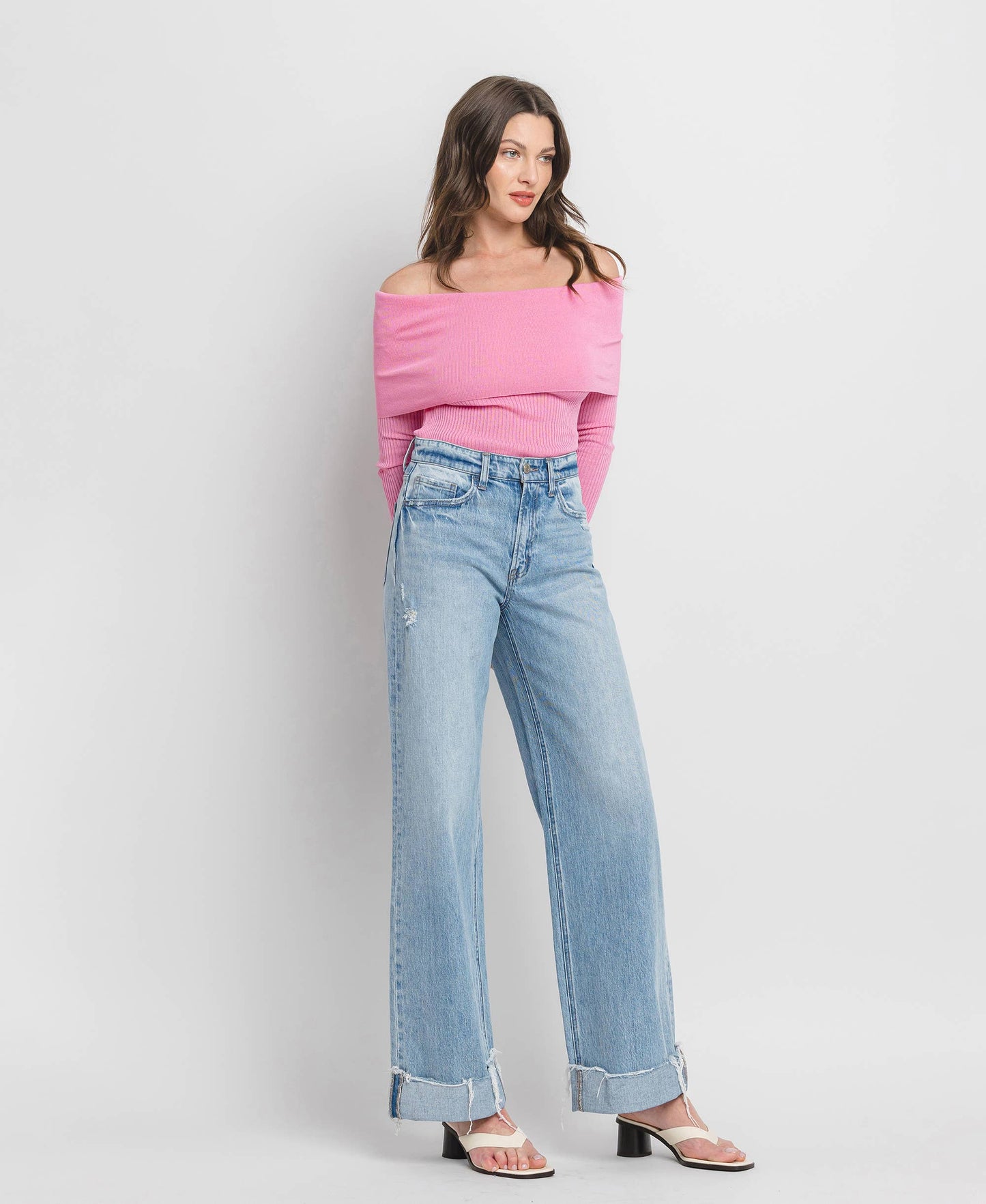 Super High Rise Wide Leg Jean - Vervet by Flying Monkey