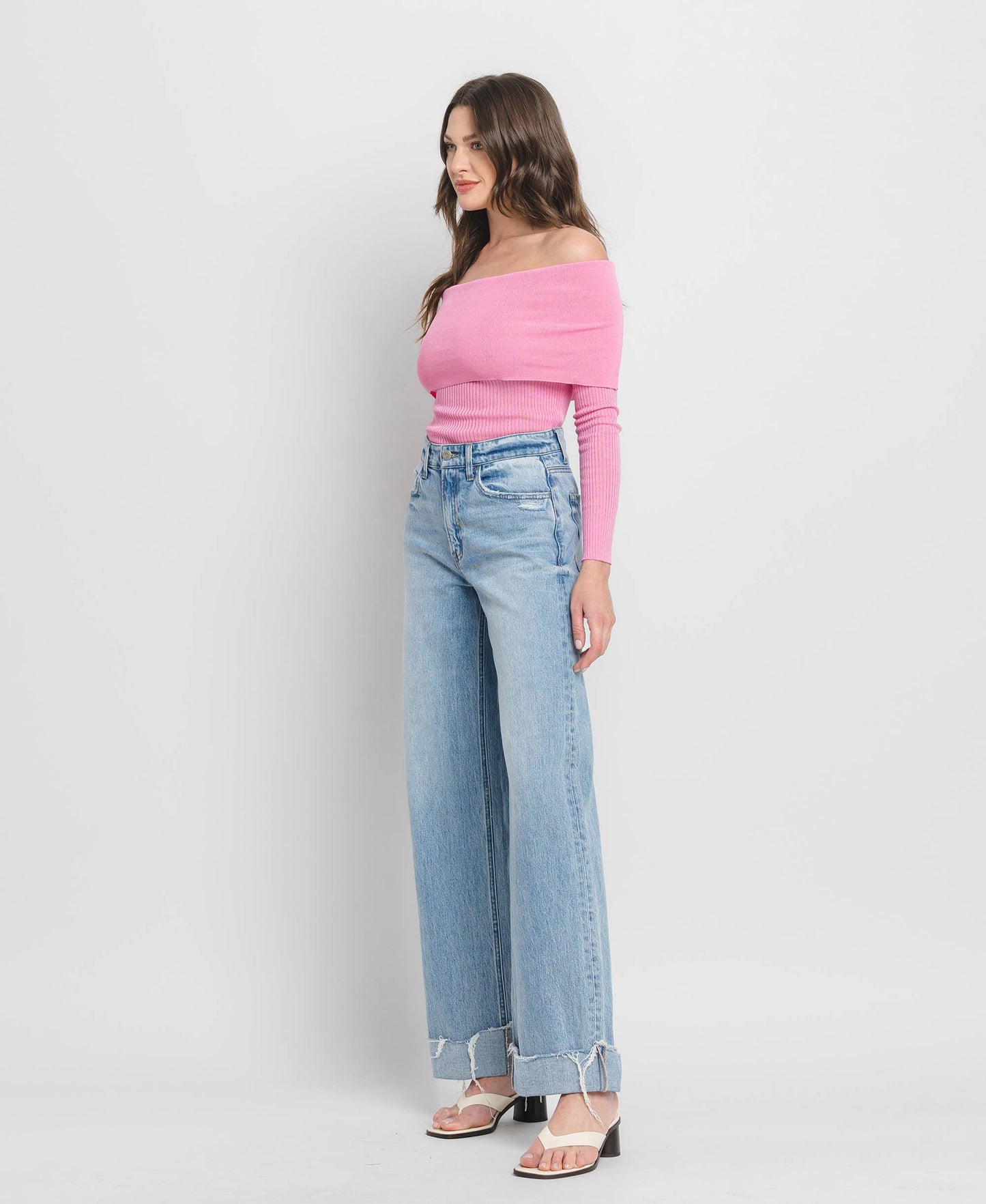 Super High Rise Wide Leg Jean - Vervet by Flying Monkey