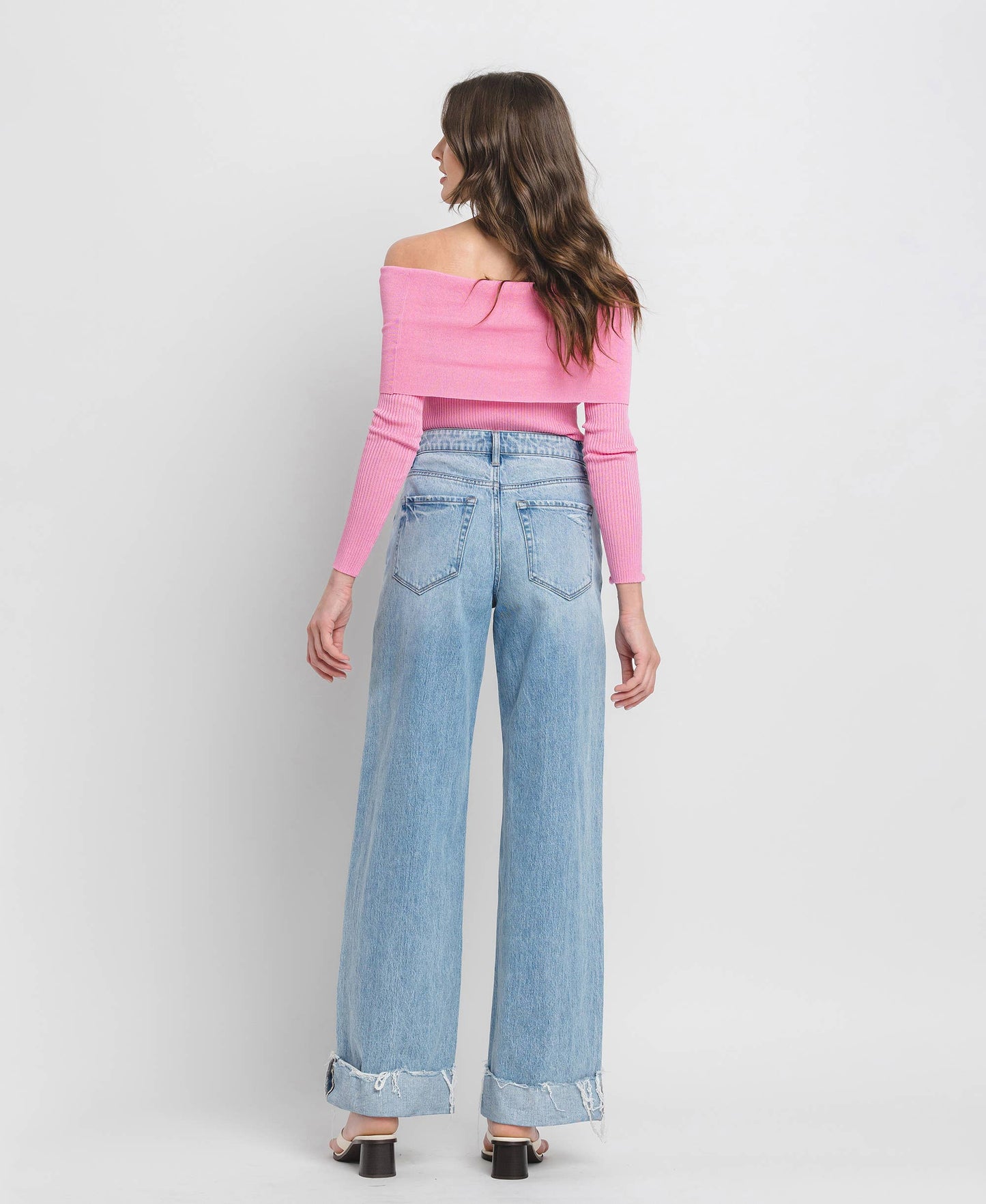 Super High Rise Wide Leg Jean - Vervet by Flying Monkey