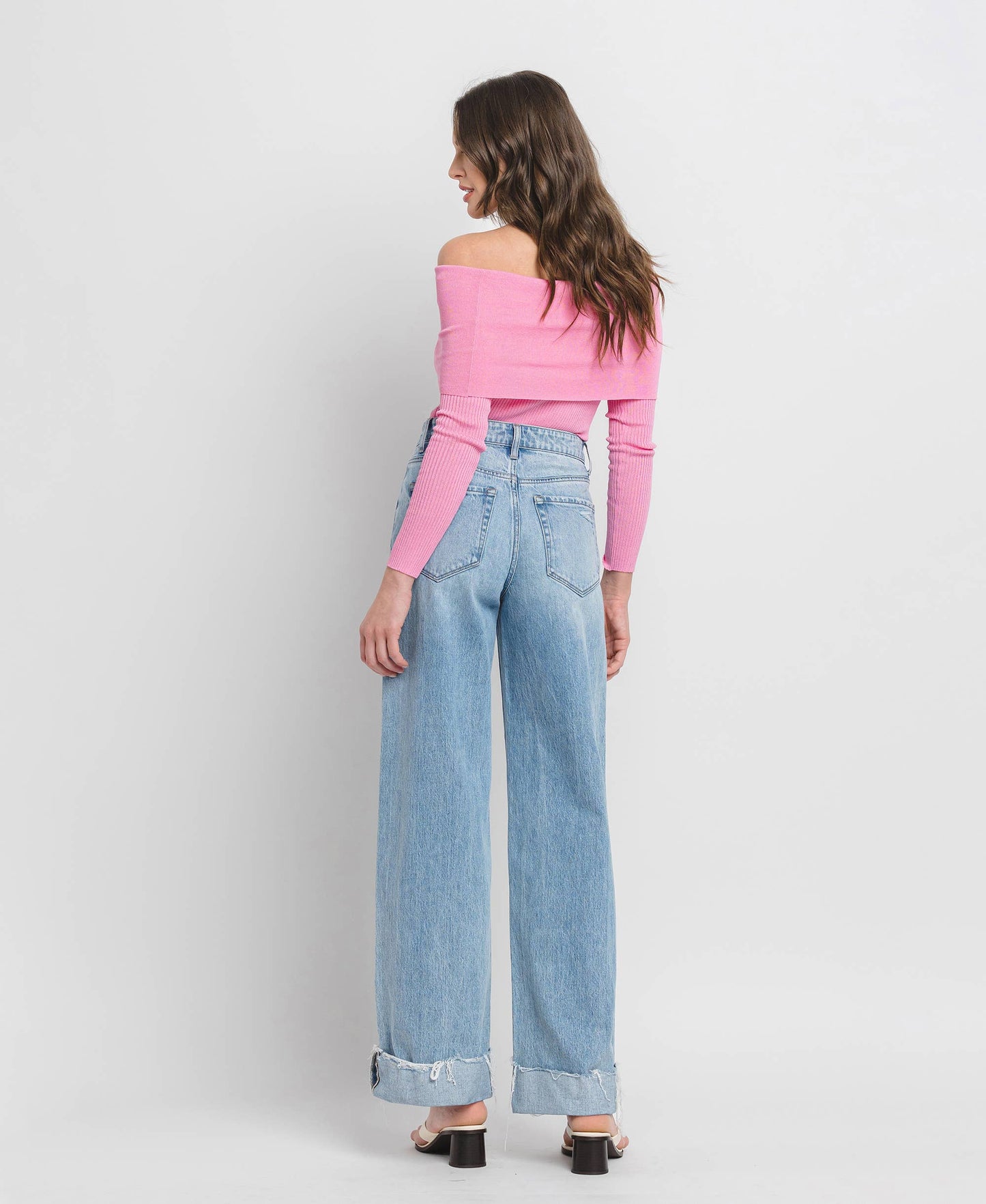 Super High Rise Wide Leg Jean - Vervet by Flying Monkey