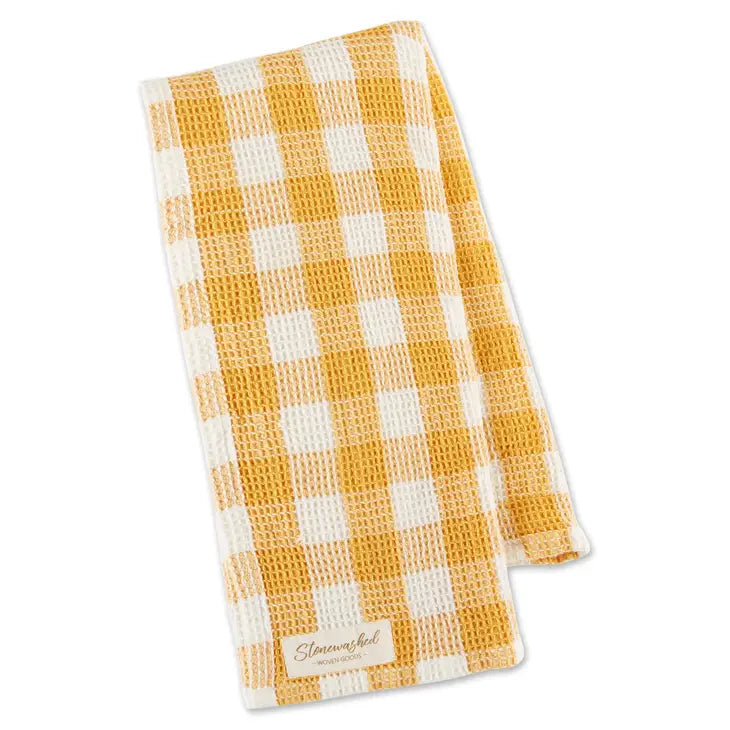 Checker Washed Waffle Dishtowel
