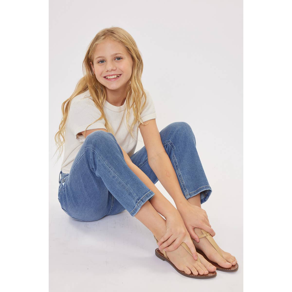 Kan Can Youth High Rise Mini Straight Jeans