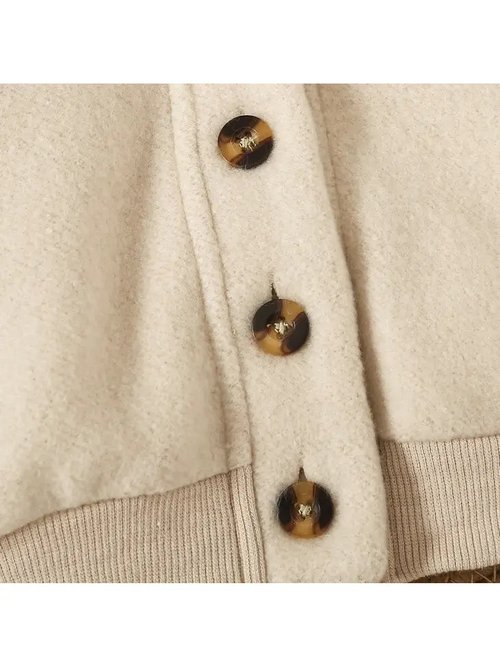 Baby Boy Casual Secret Button Long Sleeve Jacket