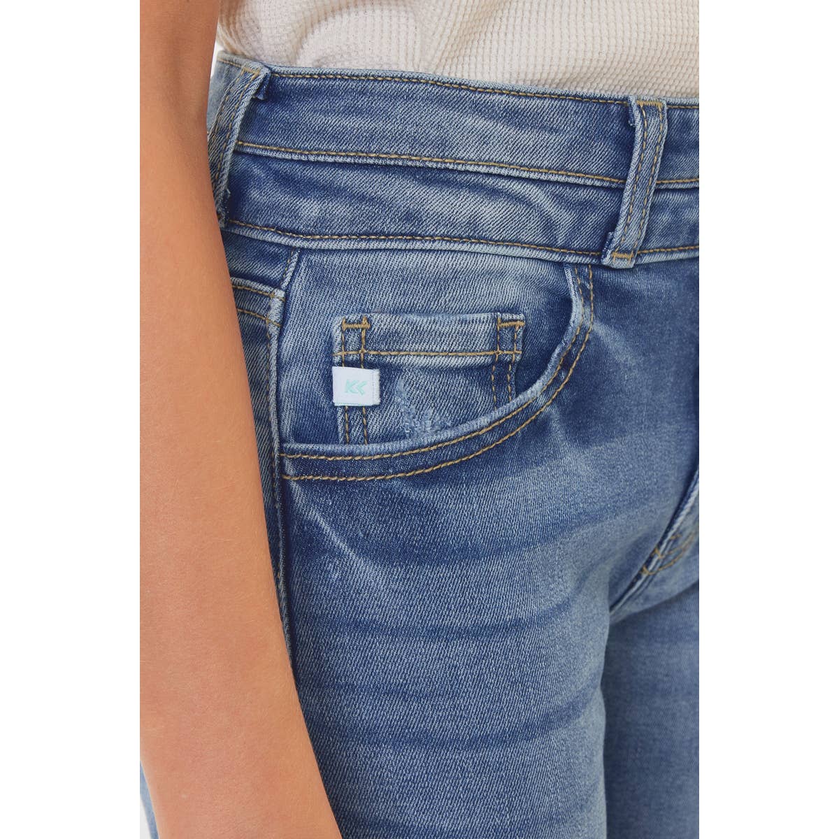 Kan Can Youth High Rise Mini Straight Jeans