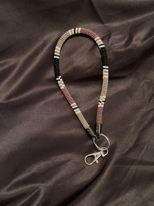 Purple Beaded Wristlet