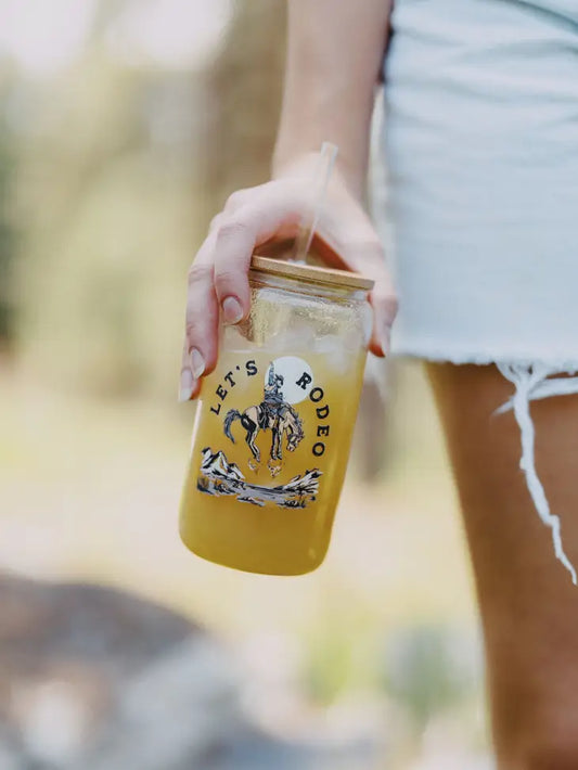 Let's Rodeo Glass Tumbler
