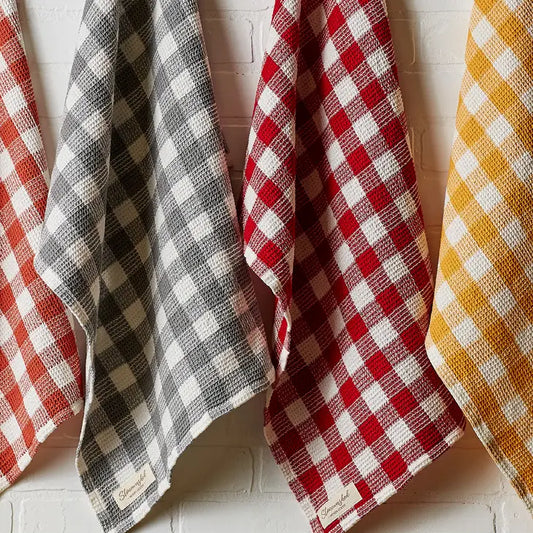 Checker Washed Waffle Dishtowel