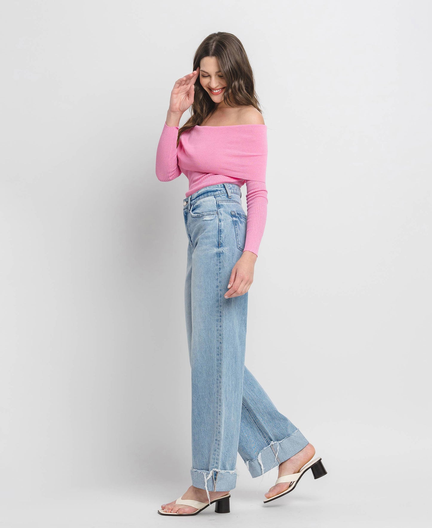 Super High Rise Wide Leg Jean - Vervet by Flying Monkey