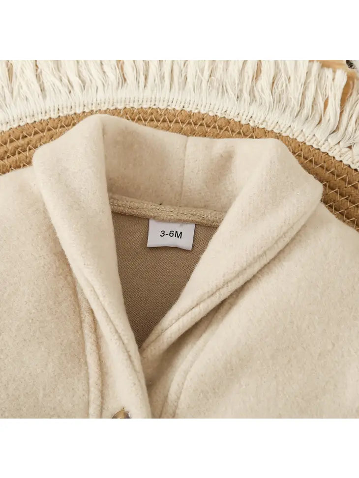 Baby Boy Casual Secret Button Long Sleeve Jacket