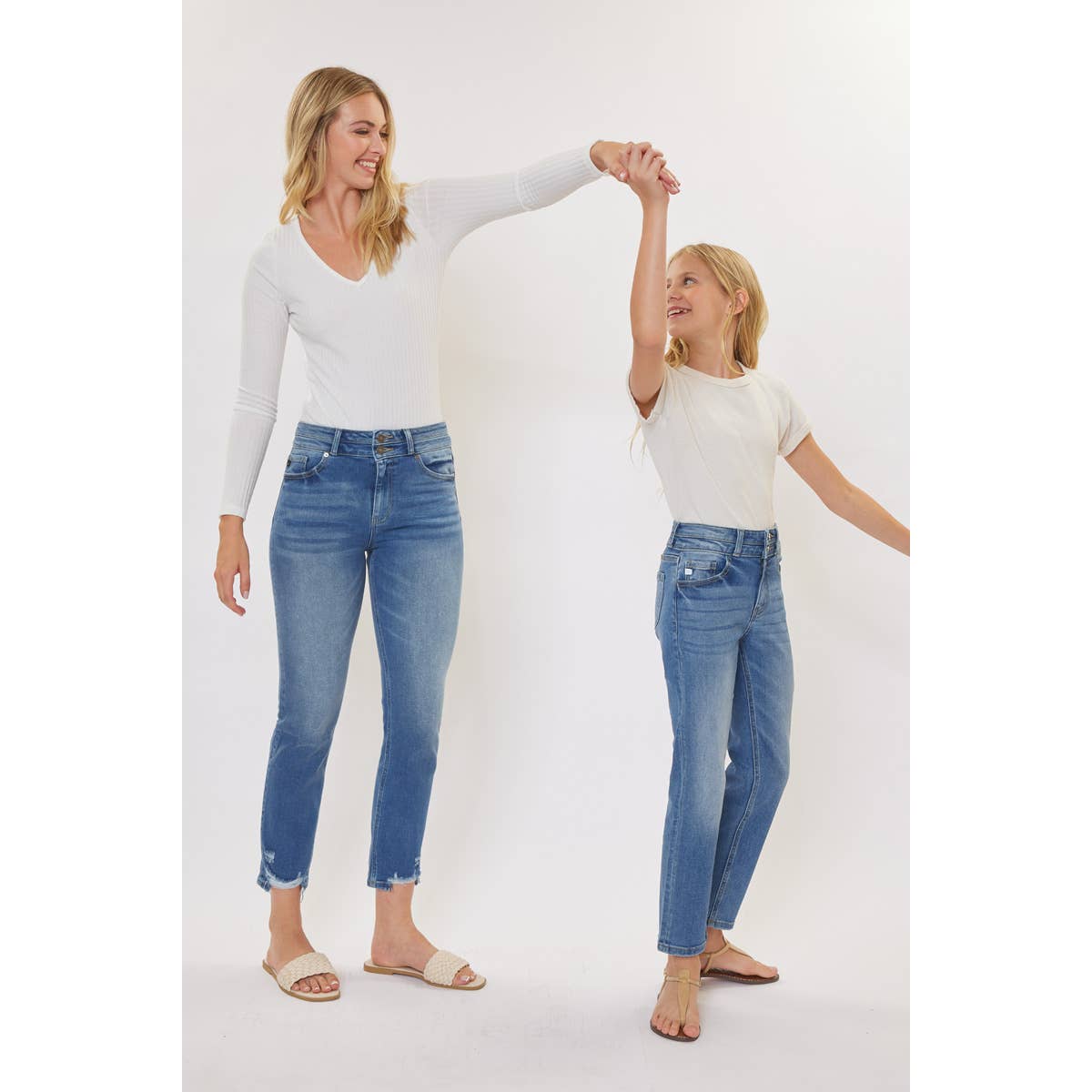 Kan Can Youth High Rise Mini Straight Jeans